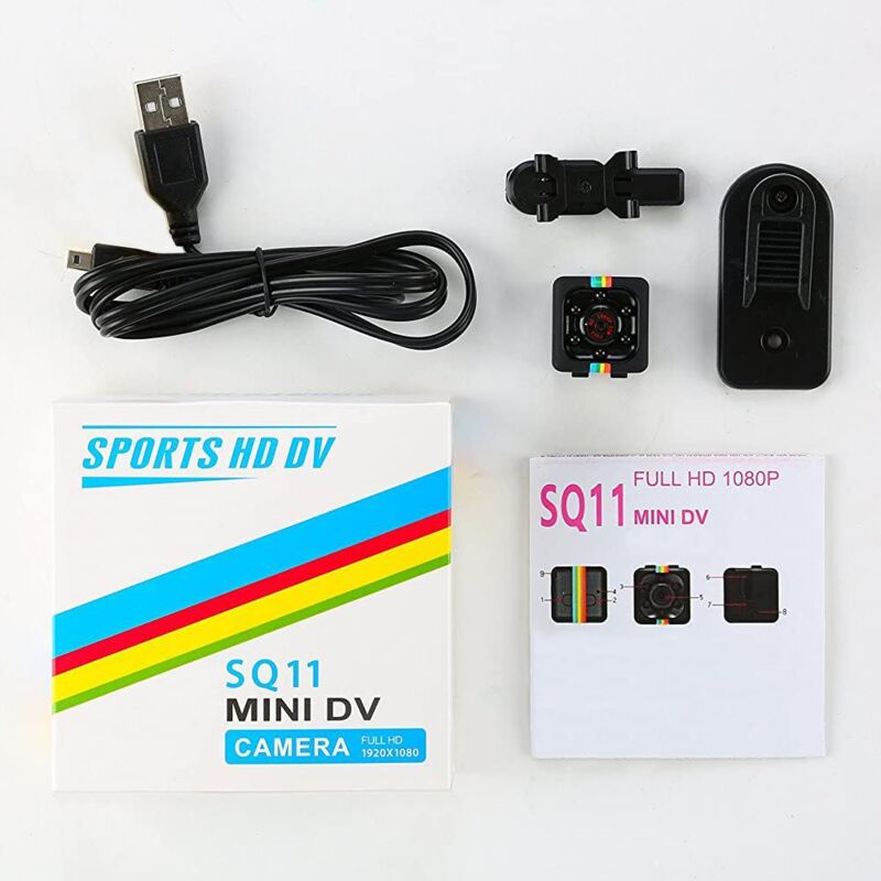 Mini videocámara Hidden HD SQ11 con micro y cámara de visión nocturna 1080P